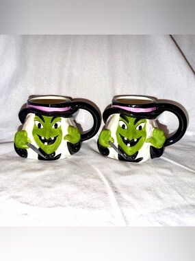 2 Hyde & EEK! Boutique Earthenware Witch Mugs - 15oz